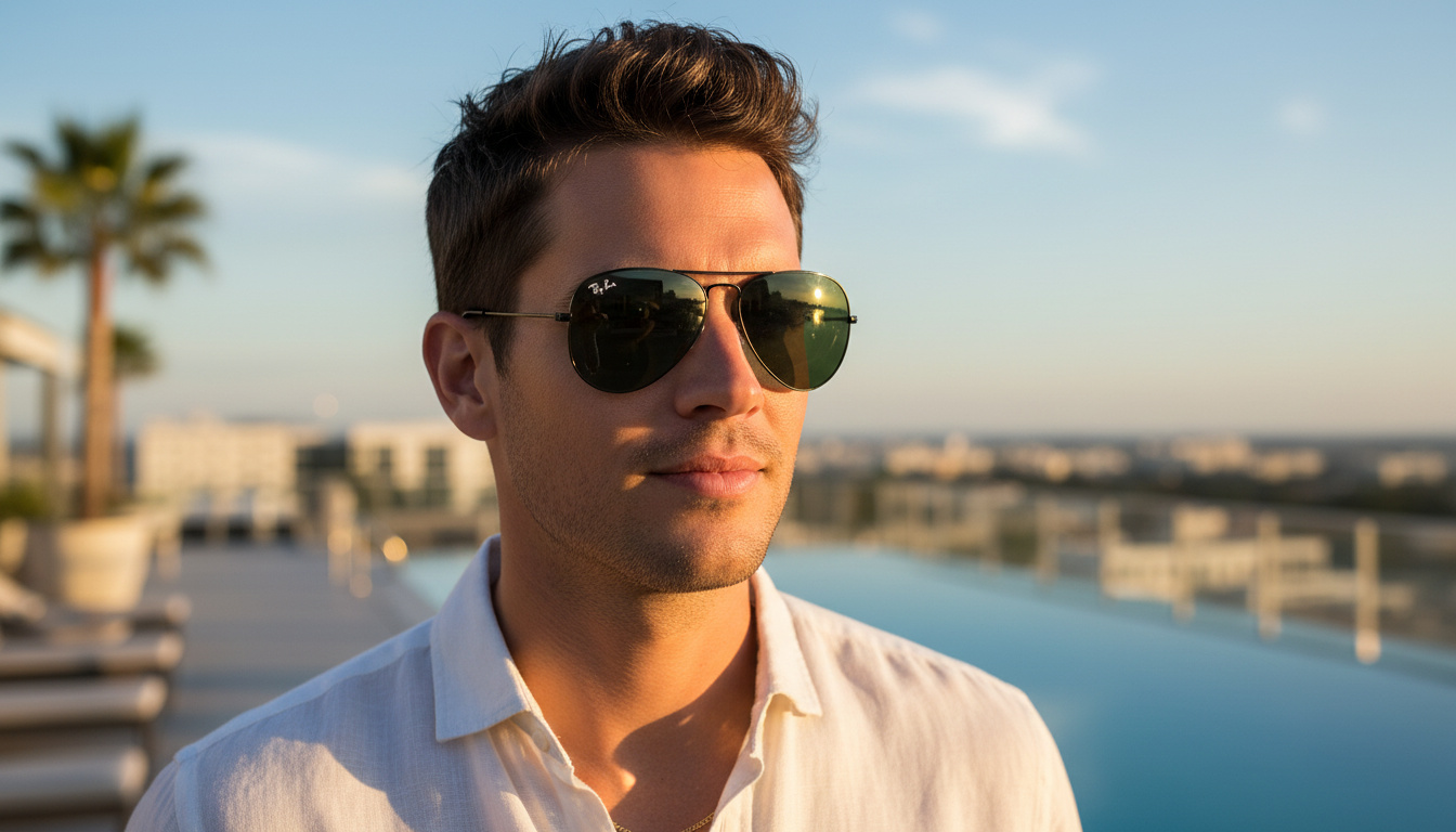 Vooraanzicht Ray-Ban AVIATOR LARGE METAL (RB3025 - L2823)