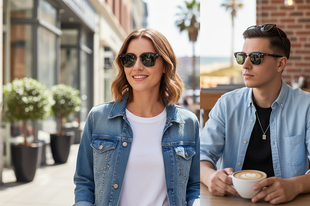 Vooraanzicht Ray-Ban CLUBMASTER (RB3016 - 1278B1)