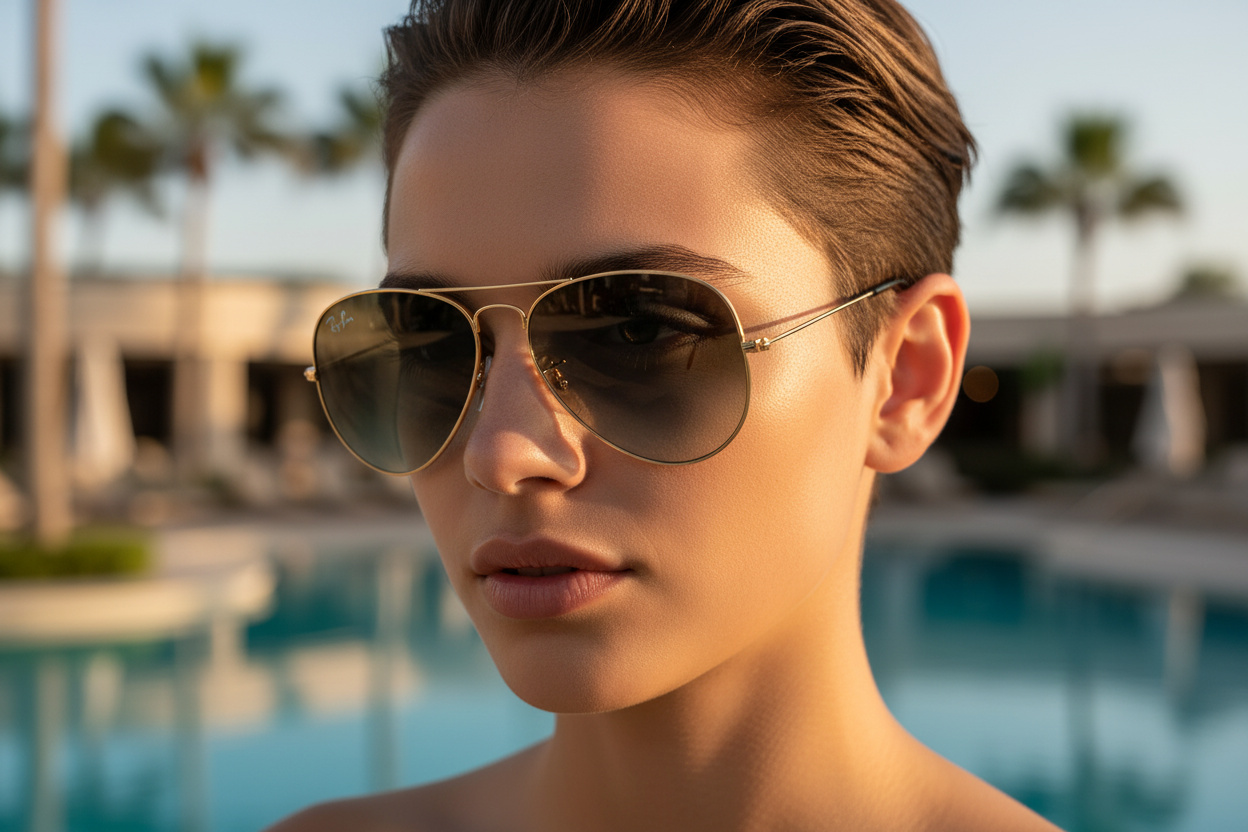Vooraanzicht Ray-Ban AVIATOR LARGE METAL (RB3025 - 9271GK)