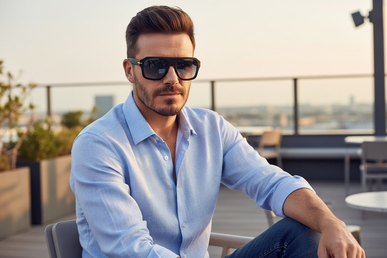Vooraanzicht David Beckham DB 7127/S (WR7/1V)