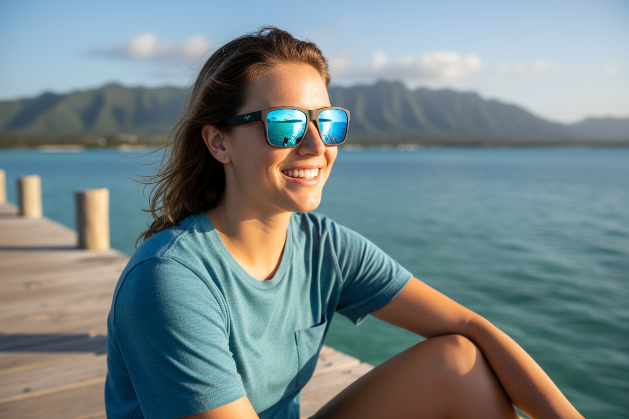 Vooraanzicht Maui Jim The Flats (B897-02B)