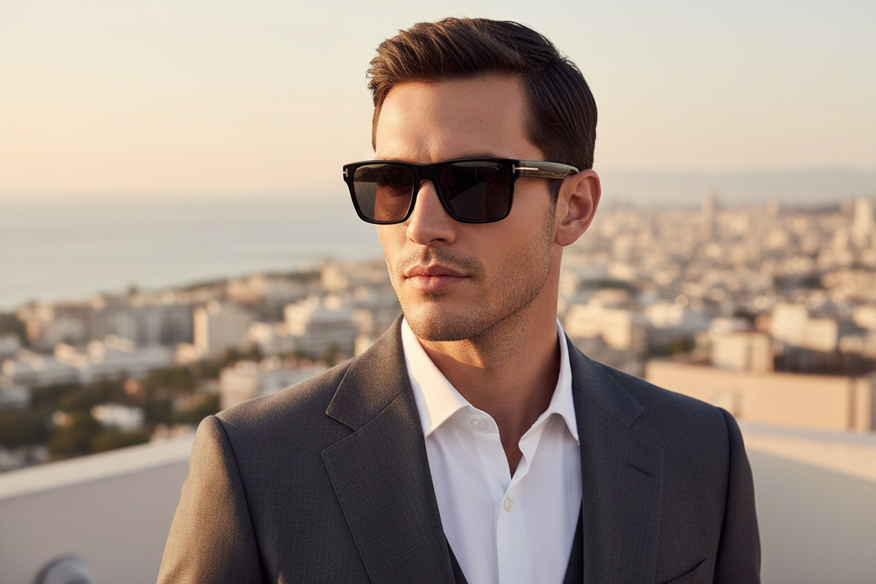 Vooraanzicht Tom Ford CALDER (FT1205 - 01A)