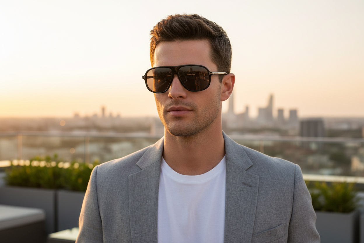 Vooraanzicht Tom Ford GUILLAUME (FT1208-N - 01A)