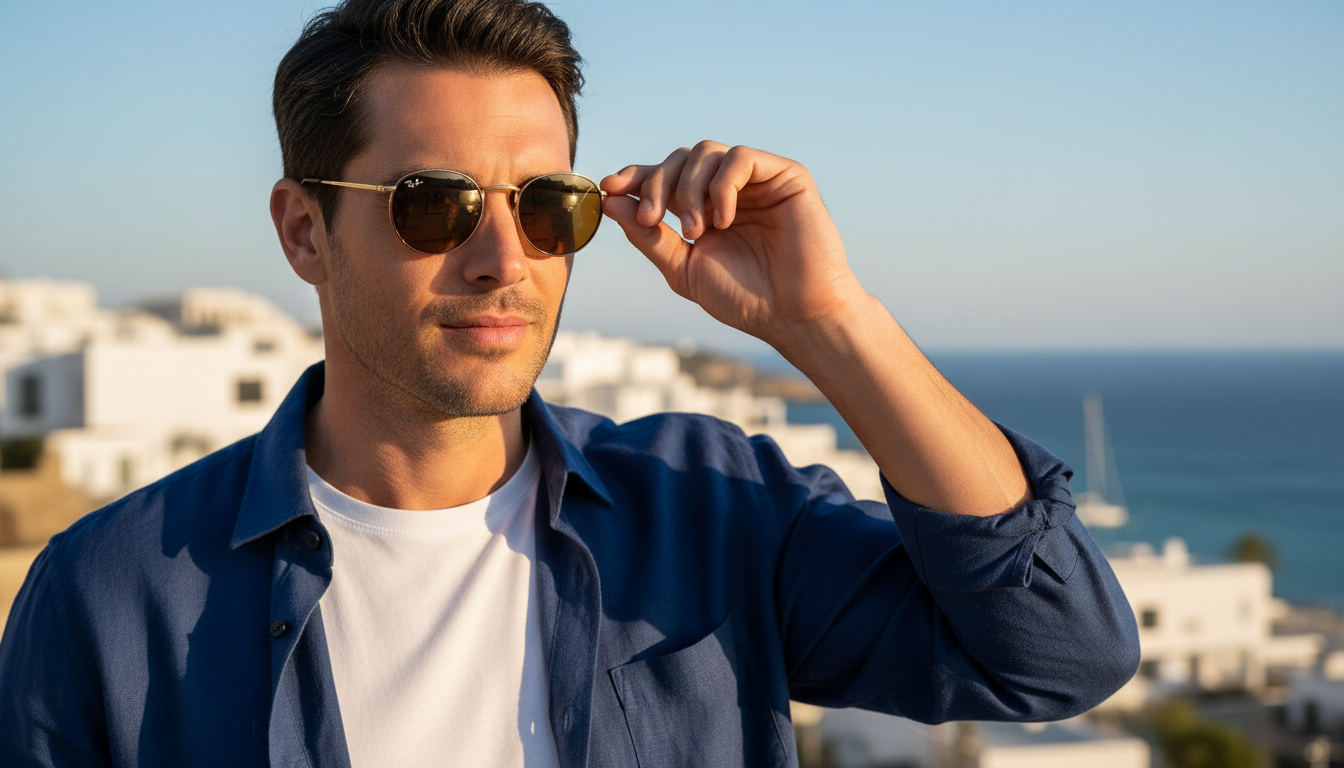 Vooraanzicht Ray-Ban ROUND METAL (RB3447 - 927533)