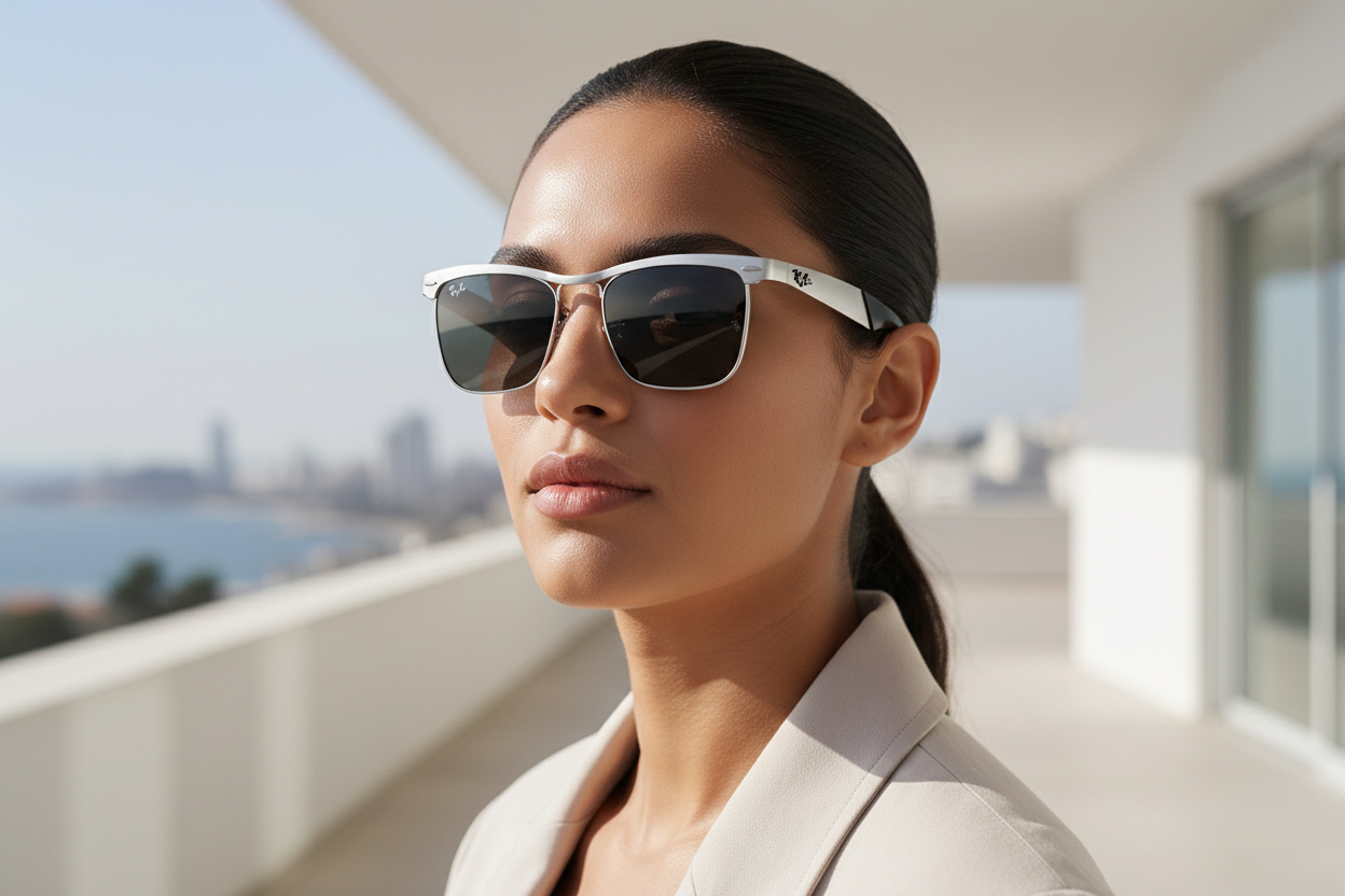 Vooraanzicht Ray-Ban WAYFARER DELUXE (RB3875 - 019/B1)