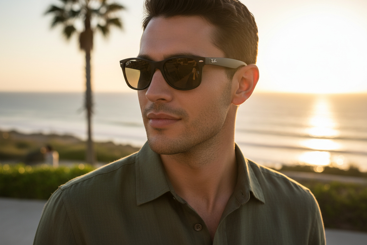 Vooraanzicht Ray-Ban NEW WAYFARER (RB2132 - 601S78)