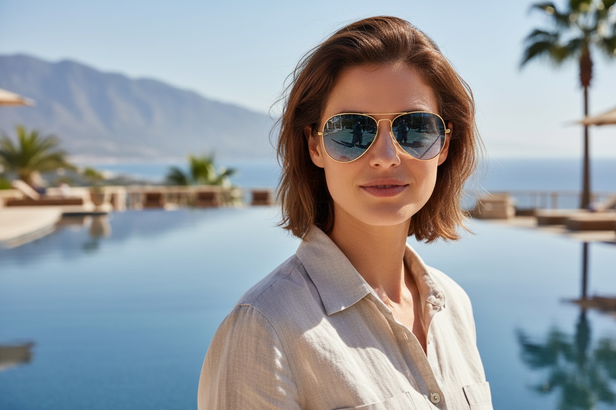 Vooraanzicht Ray-Ban AVIATOR LARGE METAL (RB3025 - 001/3F)