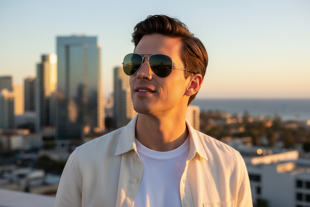 Vooraanzicht Ray-Ban AVIATOR LARGE METAL (RB3025 - 003/40)