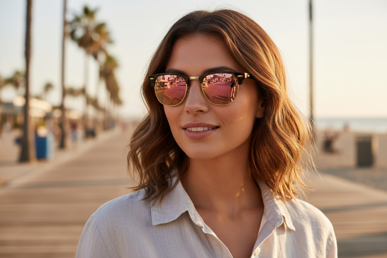 Vooraanzicht Ray-Ban CLUBMASTER (RB3016 - 990/7O)