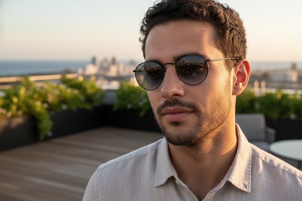 Vooraanzicht Ray-Ban ROUND METAL (RB3447 - 006/3F)