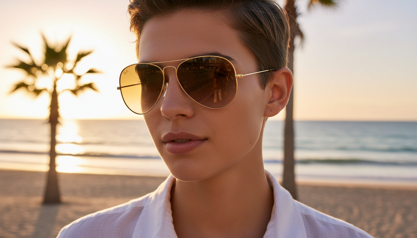 Vooraanzicht Ray-Ban AVIATOR LARGE METAL (RB3025 - 001/51)