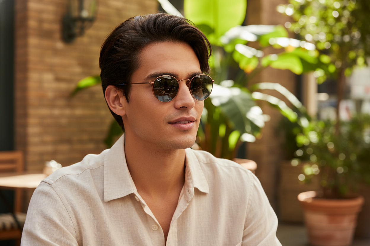 Vooraanzicht Ray-Ban ROUND METAL (RB3447 - 900396)