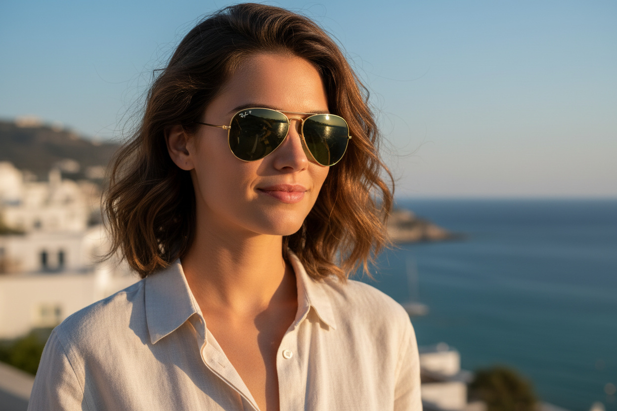 Vooraanzicht Ray-Ban AVIATOR LARGE METAL (RB3025 - 001/58)
