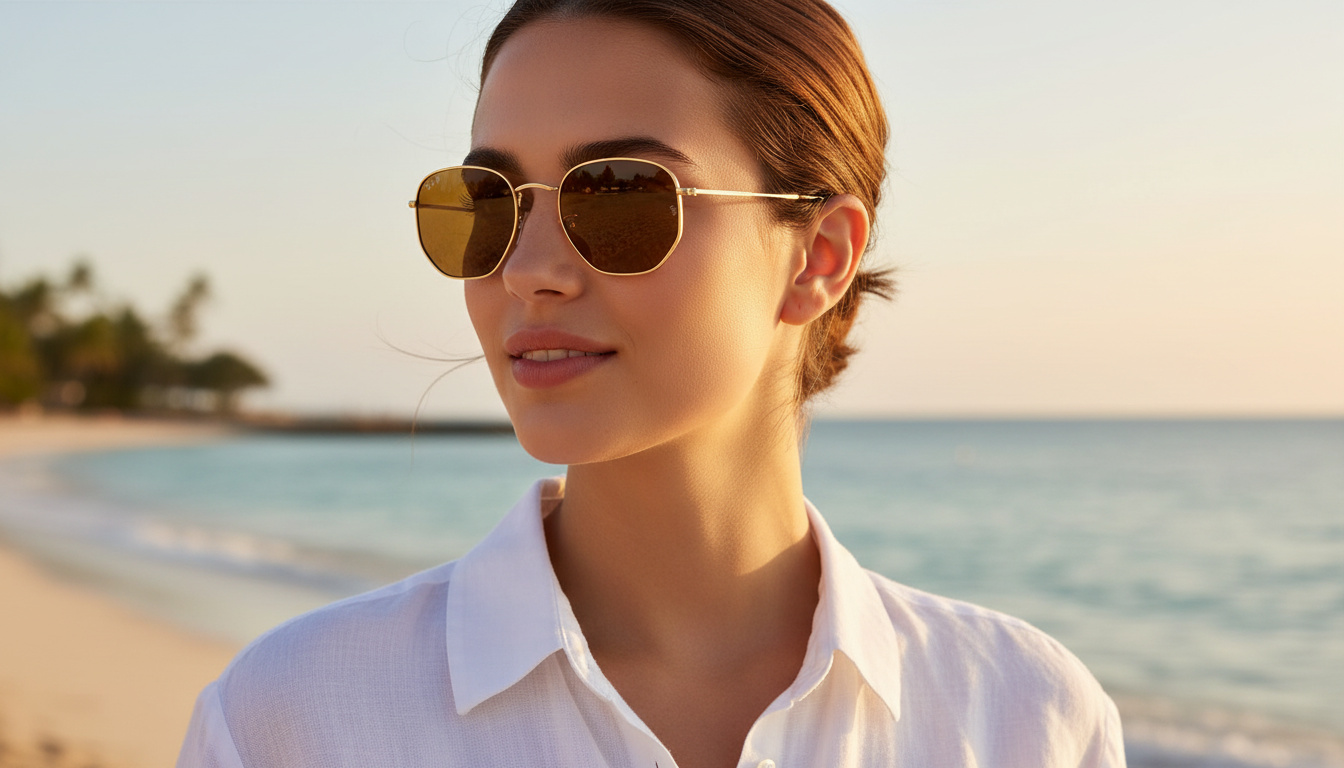 Vooraanzicht Ray-Ban HEXAGONAL (RB3548N - 001/57)