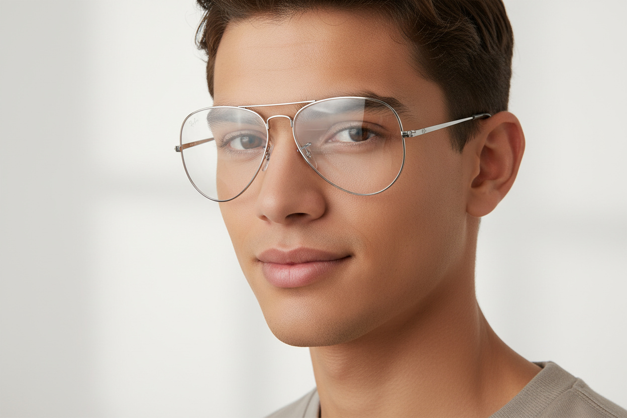 Vooraanzicht Ray-Ban AVIATOR (RX6489 - 2501)
