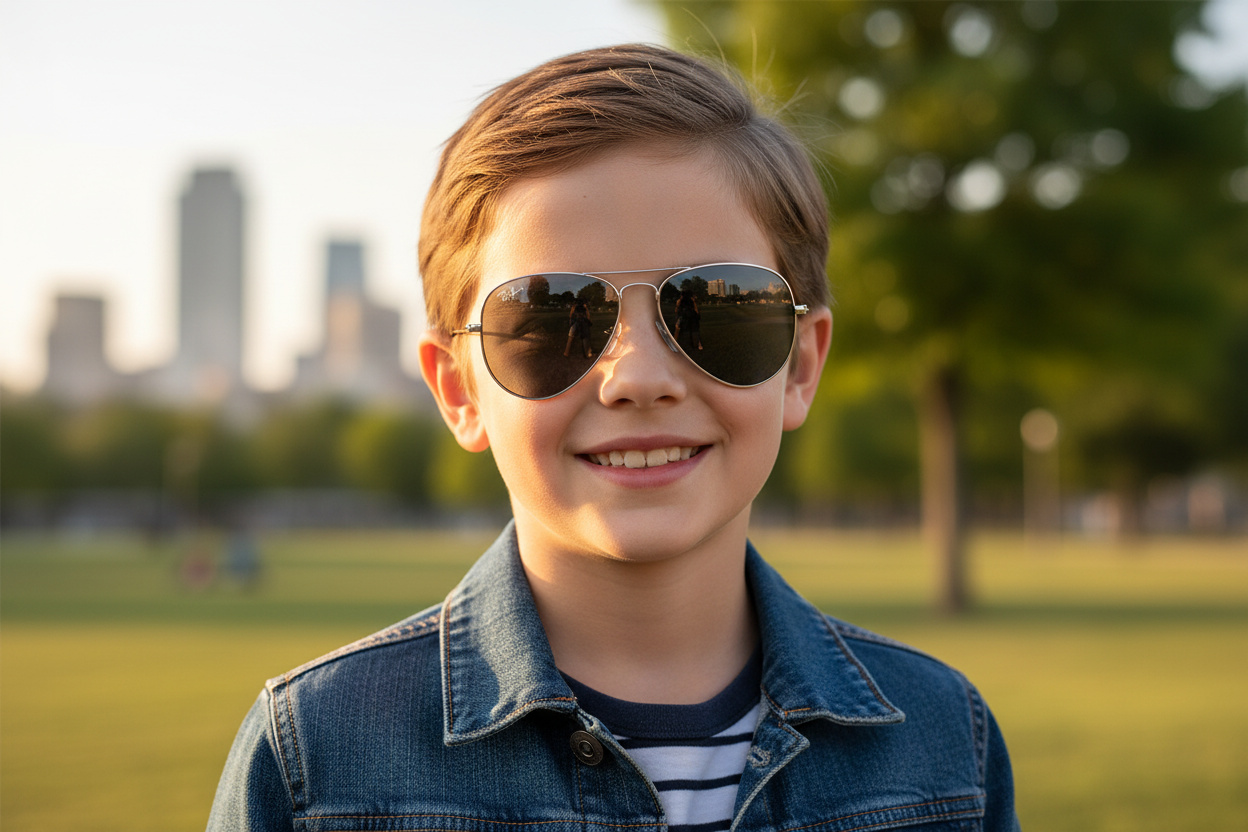 Vooraanzicht Ray-Ban Kids JUNIOR AVIATOR (RJ9506S - 212/6G)