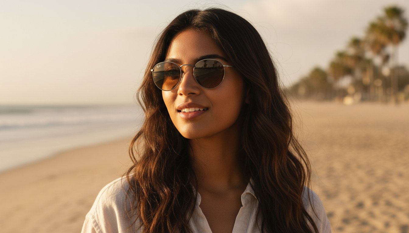 Vooraanzicht Ray-Ban ROUND METAL (RB3447N - 004/51)