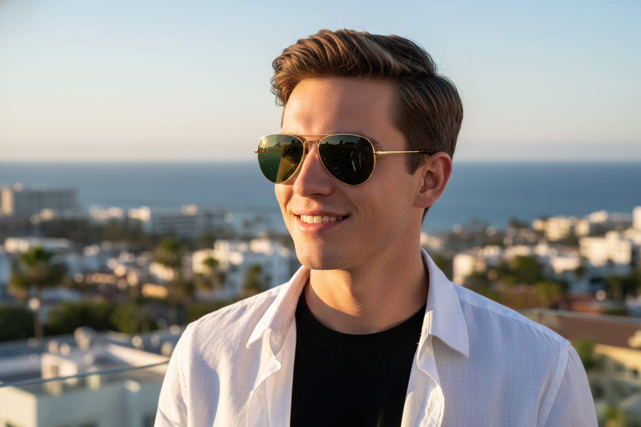 Vooraanzicht Ray-Ban AVIATOR METAL II (RB3689 - 914731)