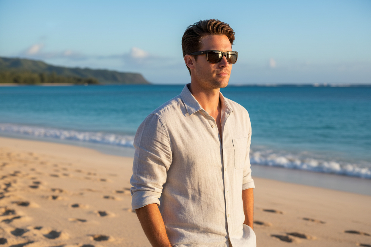 Vooraanzicht Maui Jim Kanaio Coast (H766-10MF)