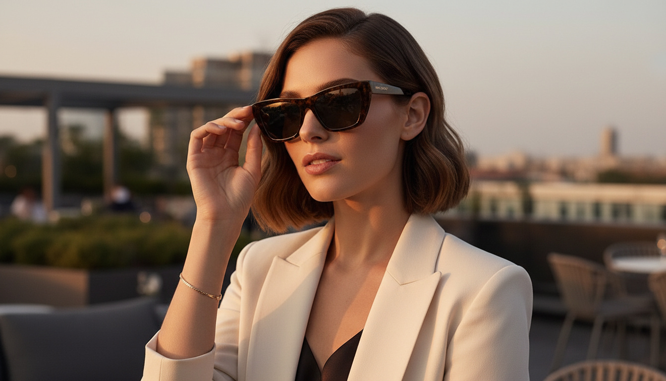Vooraanzicht Saint Laurent SL 276 MICA (002)