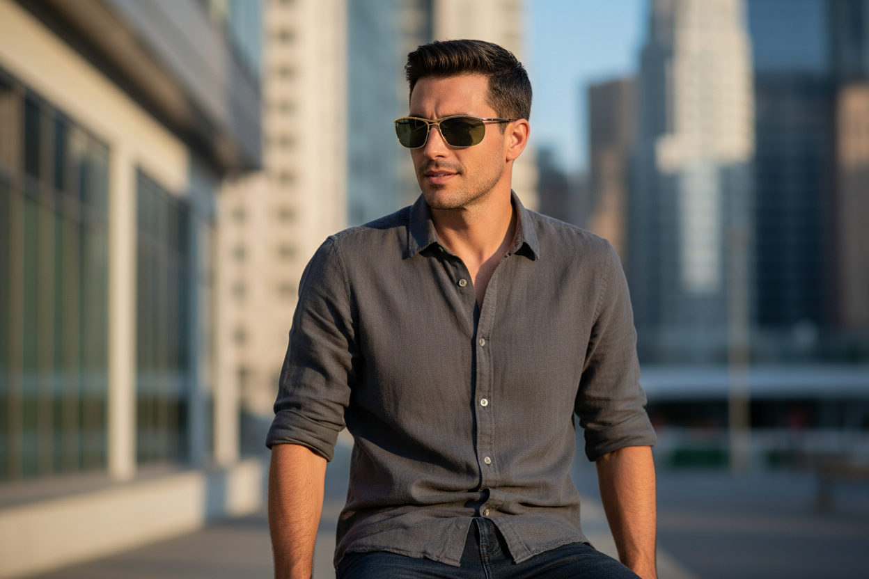 Vooraanzicht Ray-Ban OLYMPIAN I DELUXE (RB3119M - 001/31)