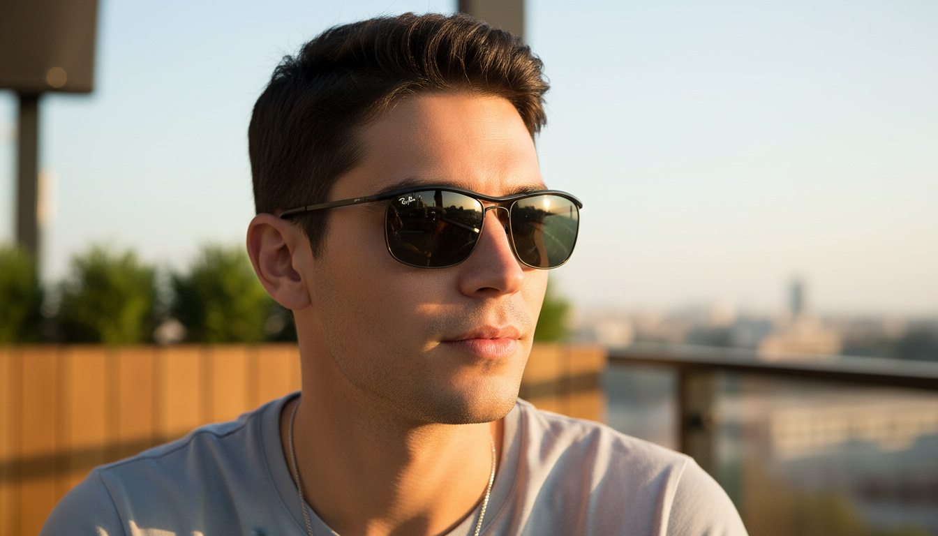 Vooraanzicht Ray-Ban OLYMPIAN I DELUXE (RB3119M - 002/58)