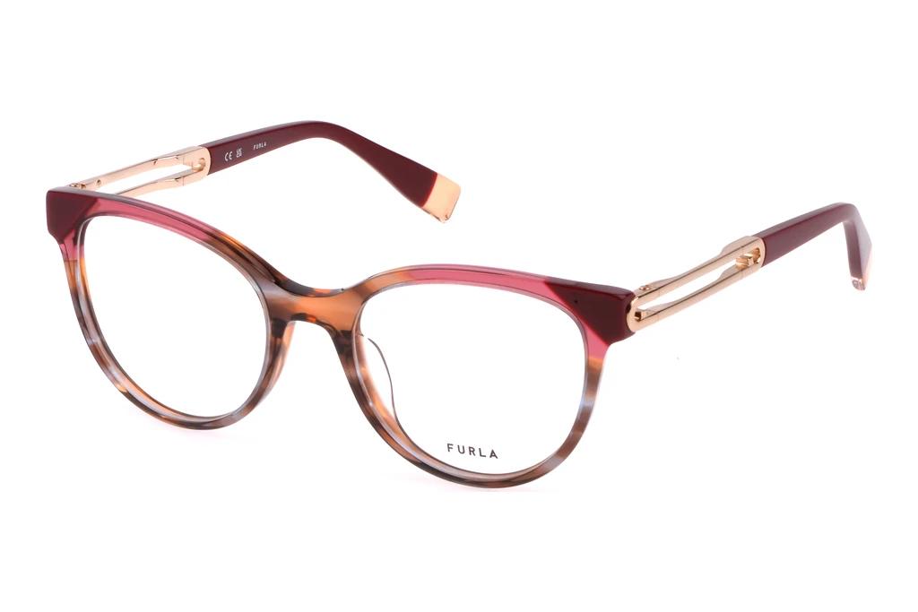 Furla   VFU672 0P62 SHINY STRIPED ORANGE/BROWN