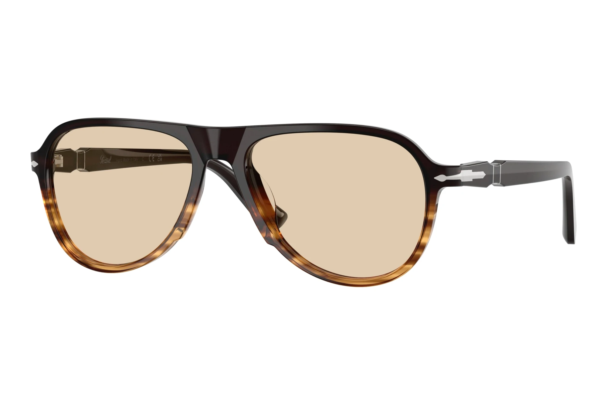 Persol   PO3411V 1026 Brown Striped Amber
