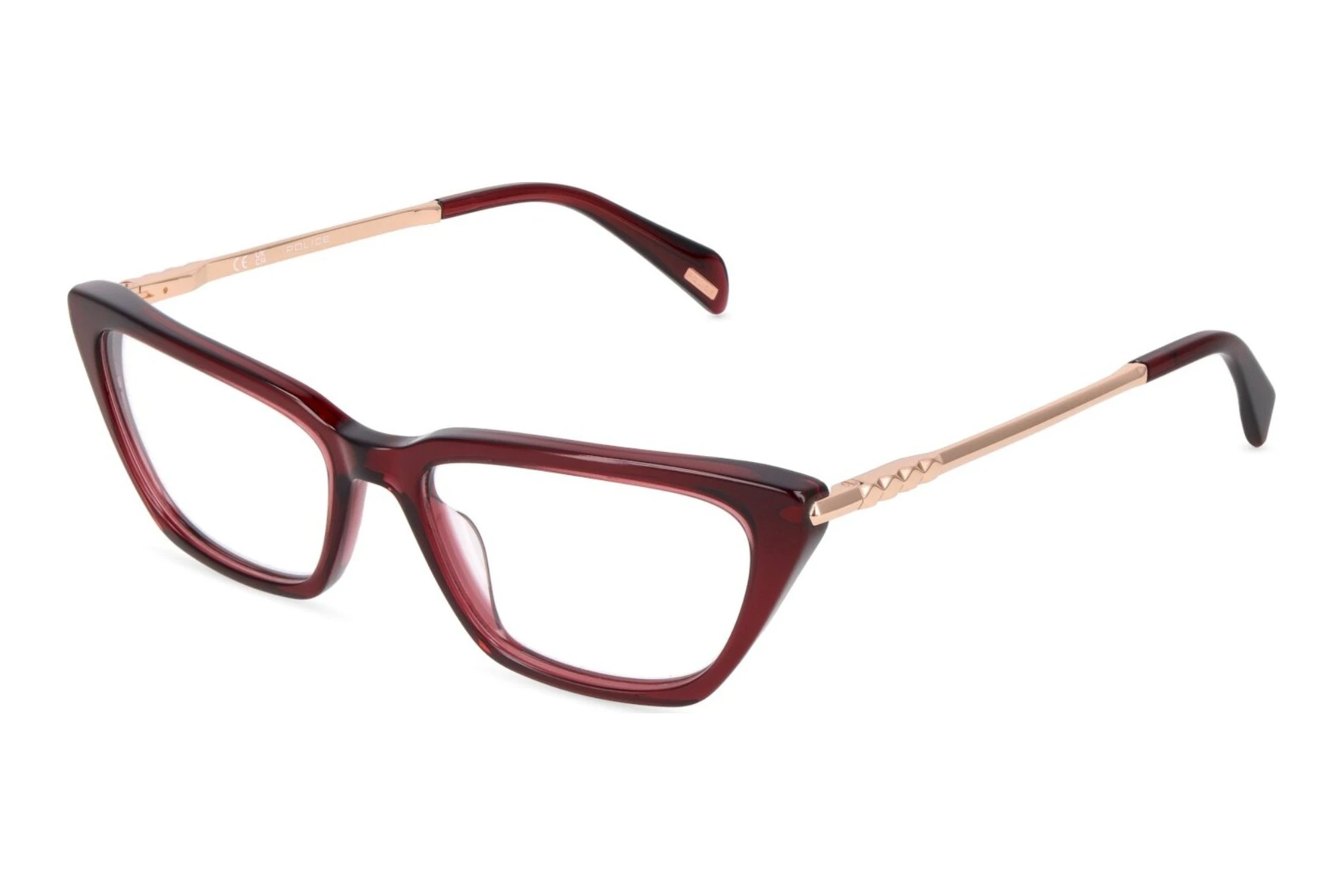 Police   VPLV72 0954 SHINY TRANSP-DARK BORDEAUX