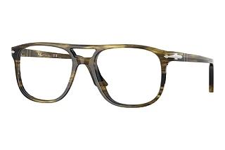 Persol PO3329V 1237 Striped Black & Olive Green