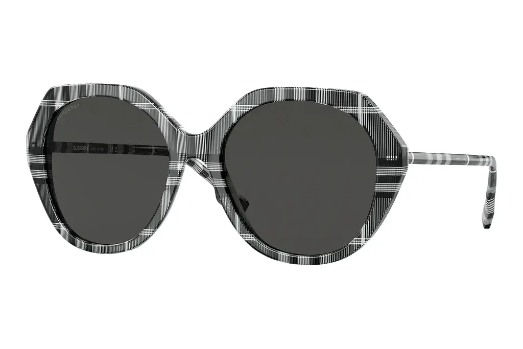 Burberry   BE4375 400487 Dark GreyCheck White/Black