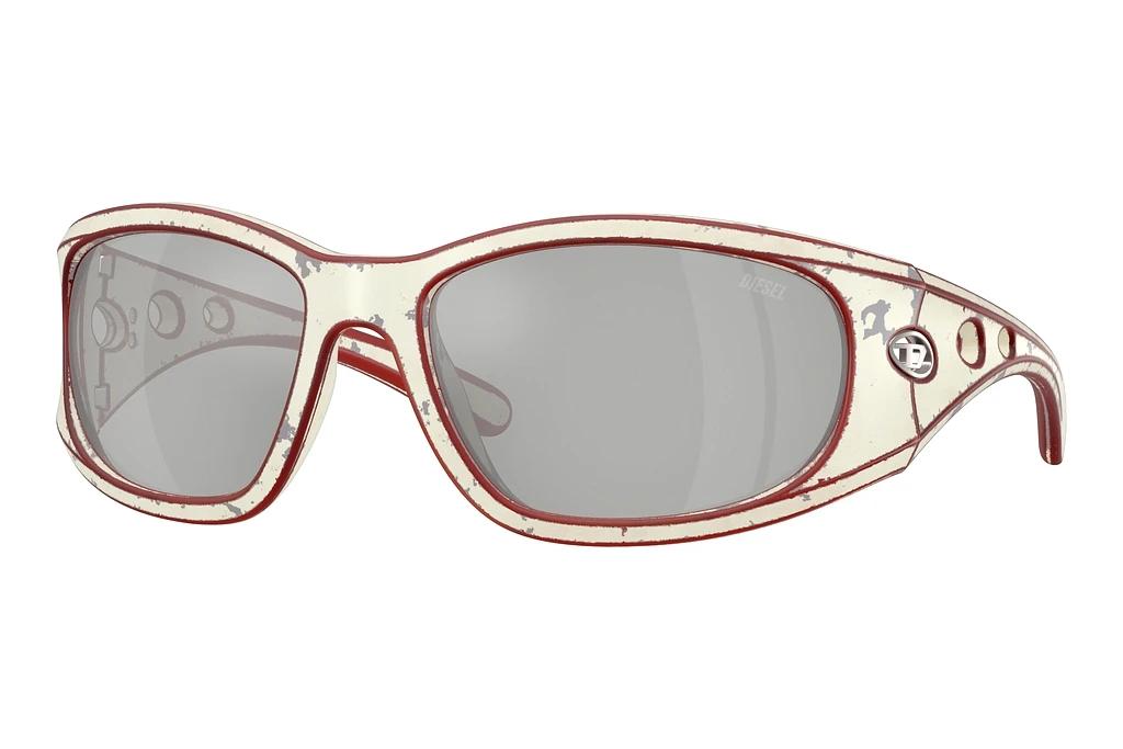 Diesel   DL3012U 20108V Mirror SilverWhite/Red