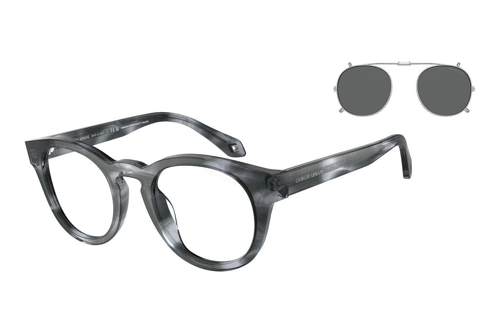Giorgio Armani   AR8190U 59861W Clear Blue Light FilterStriped Blue
