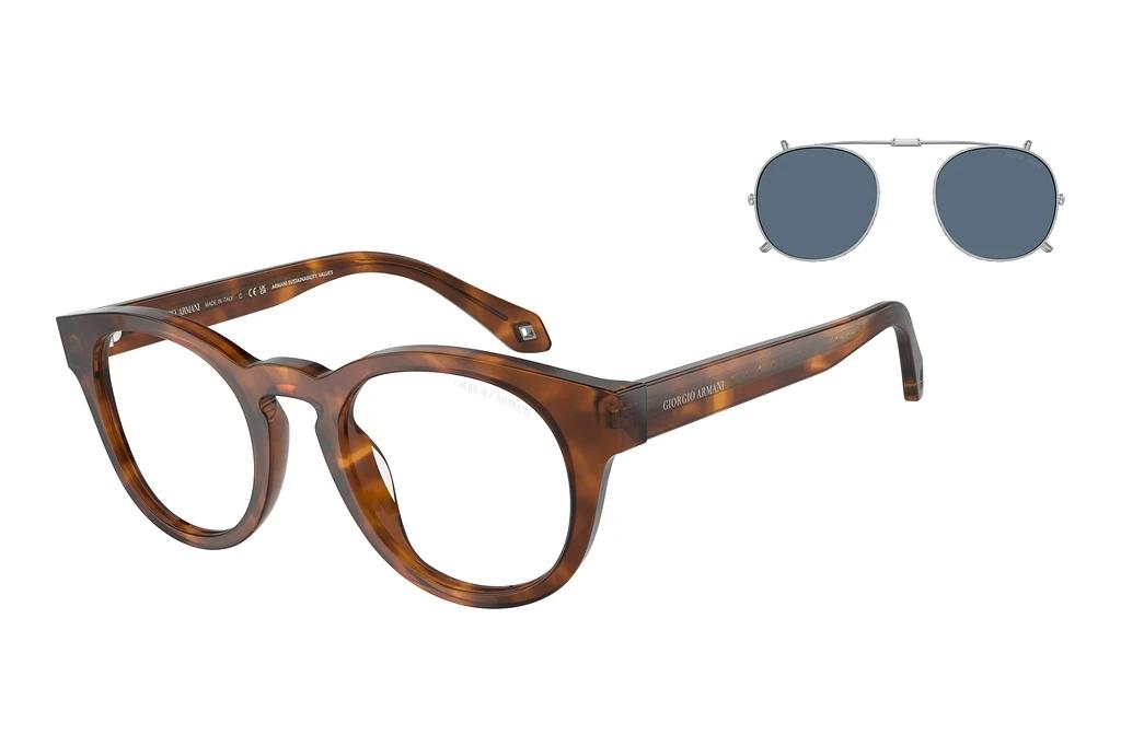 Giorgio Armani   AR8190U 59881W Clear Blue Light FilterRed Havana
