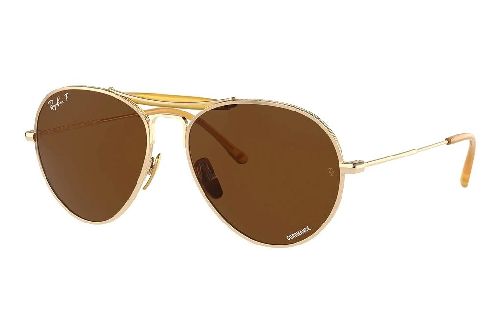 Ray-Ban   RB8063 9205AN Polarized Dark Brown ClassicArista Gold