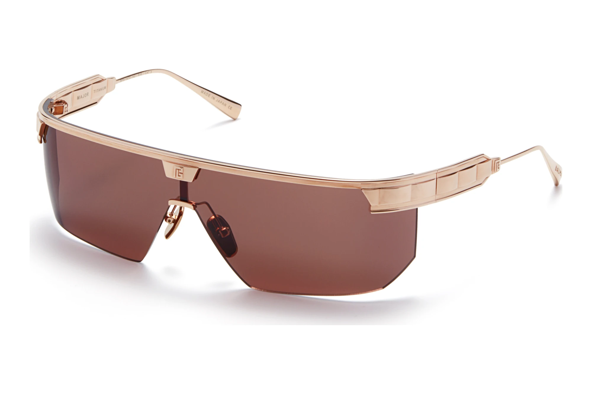 Balmain Paris   BPS-147 C Dark Brown - Black Flash Mirror - ARRose Gold w