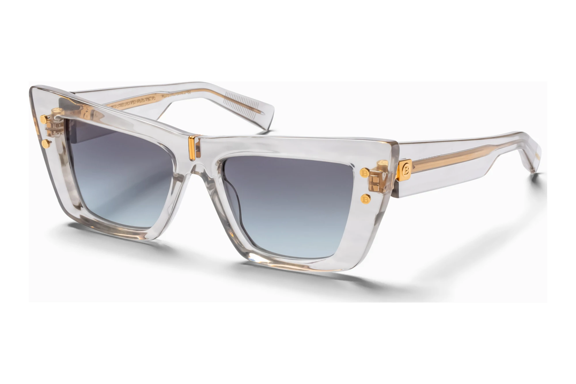 Balmain Paris   BPS-156 B Dark Grey to Light Grey - ARCrystal Grey - gold flakes - Gold w