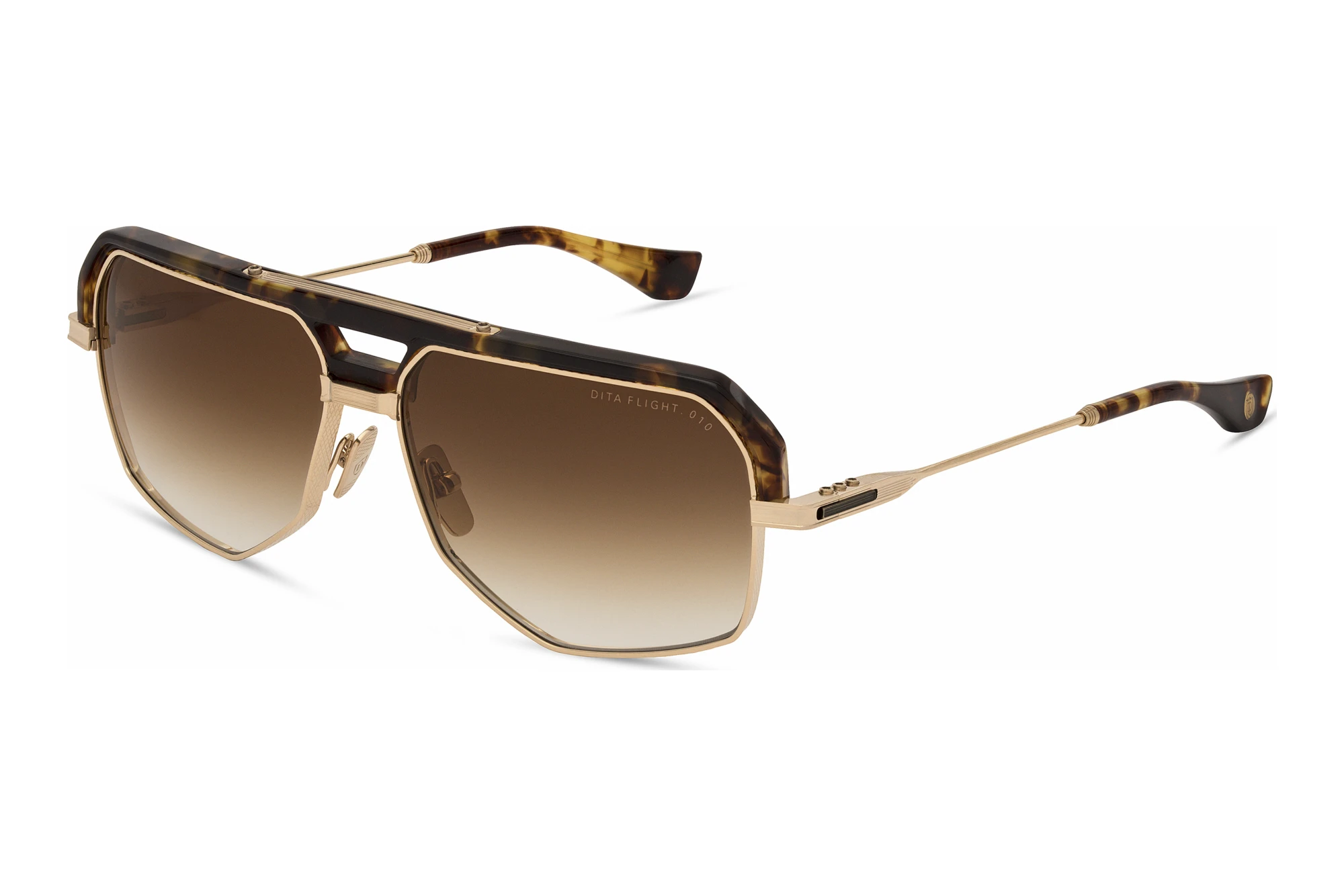 DITA   DTS-477 02A BROWN TO CLEAR GRADIENTANTIQUE WHITE GOLD - HAZE TORTOISE