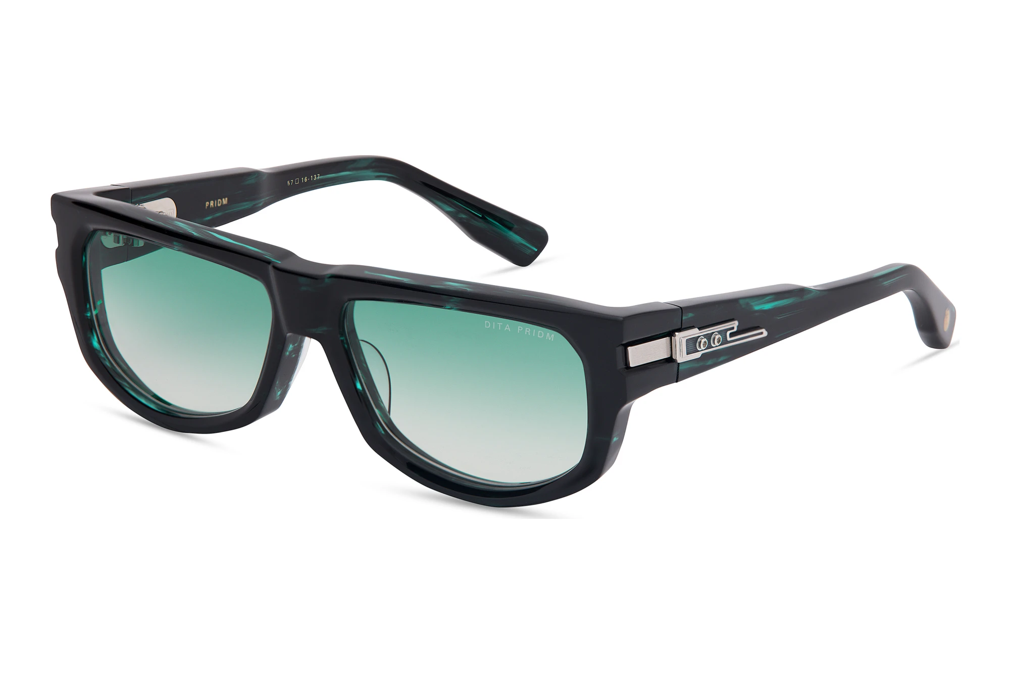 DITA   DTS-753 01A DARK TURQUOISE TO CLEAR GRADIENTSTORM SWIRL - SILVER - GREEN