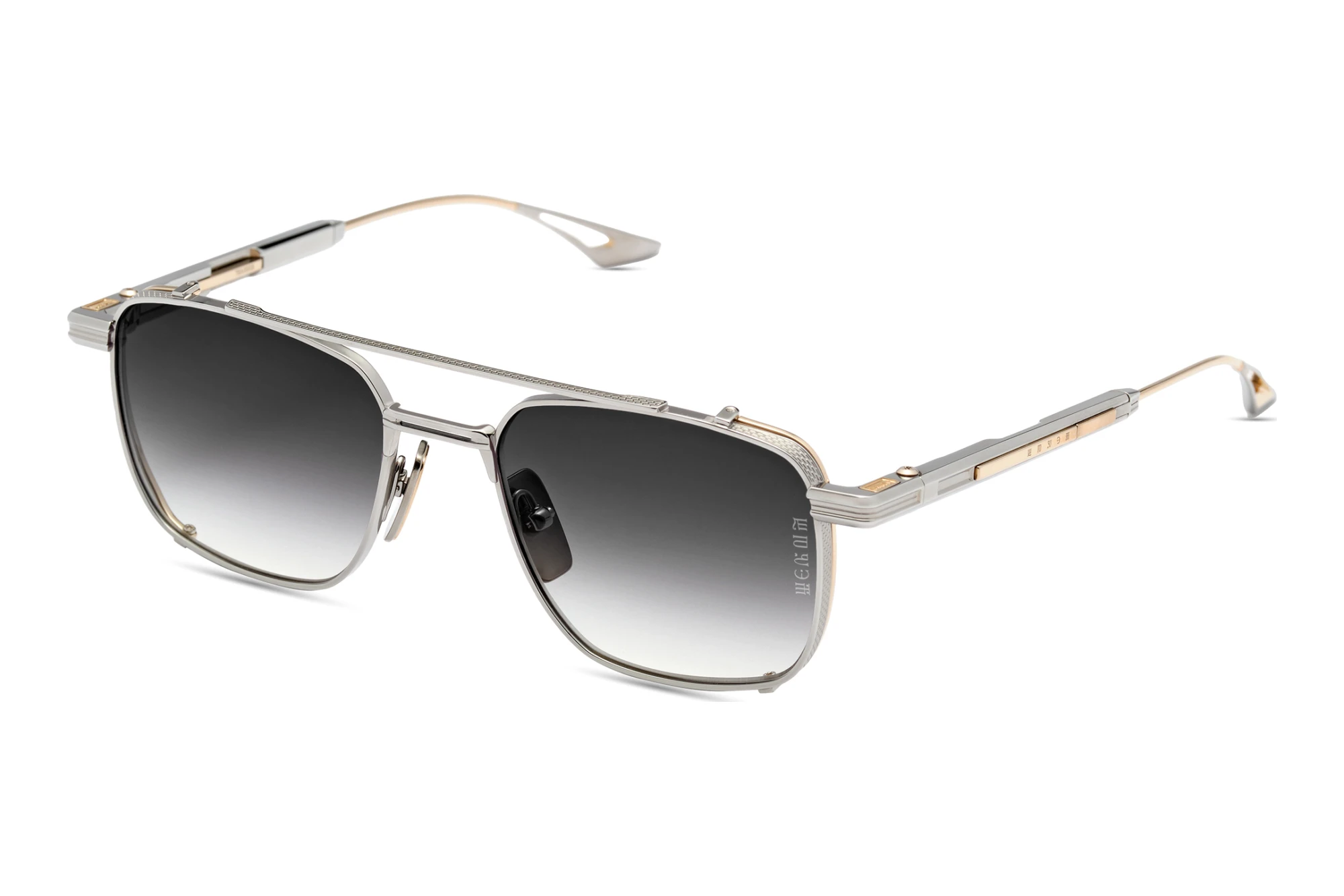 DITA-EPILUXURY   DES-019 01A DARK GREY TO CLEAR GRADIENT - RED ARBLACK PALLADIUM - WHITE GOLD