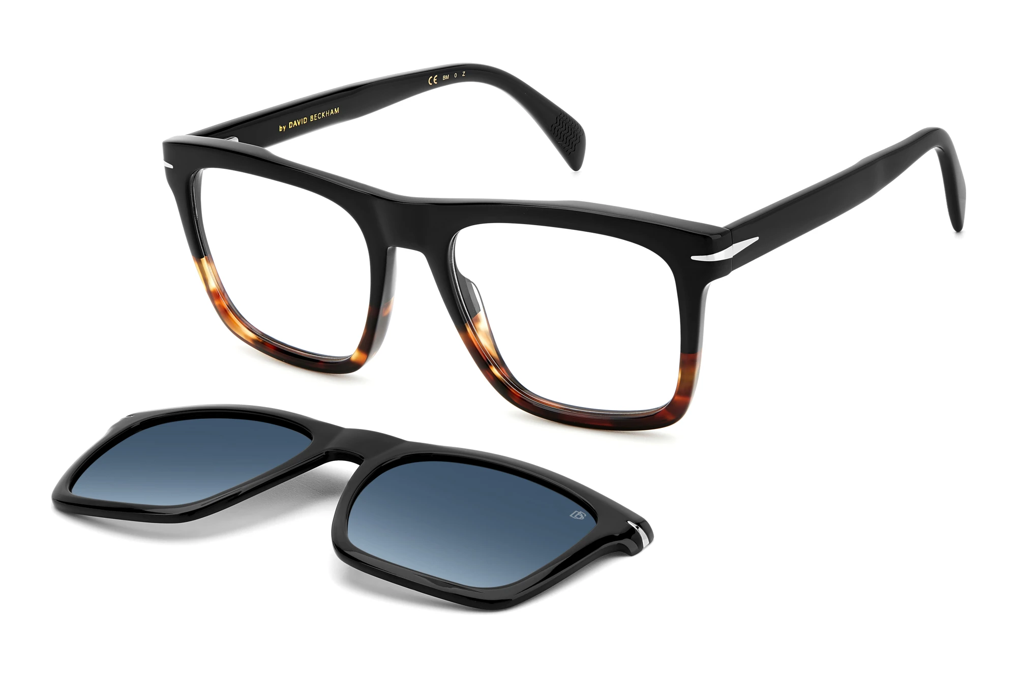 David Beckham   DB 7000/CS 37N/Z7 BLUE SHADED POLARIZEDBLACK HORN