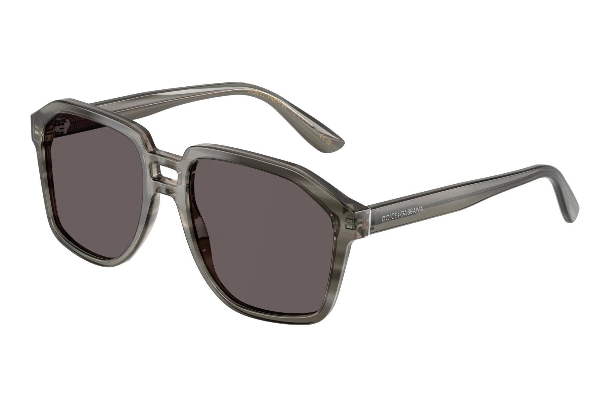 Dolce & Gabbana   DG4568 347987 Black SmokeTransparent Grey On Striped Grey