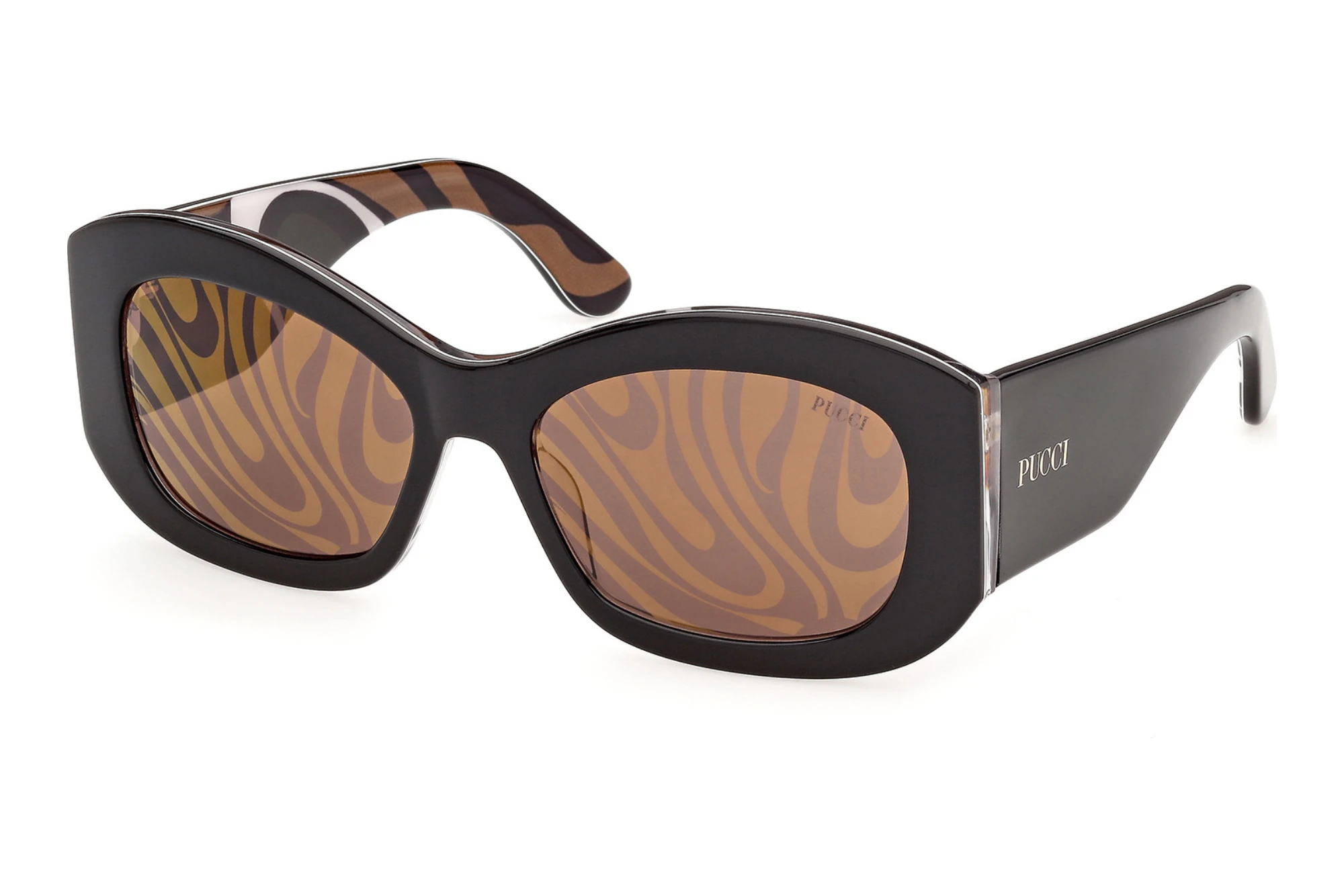Emilio Pucci   EP0263 05G braun verspiegeltSchwarz/Muster