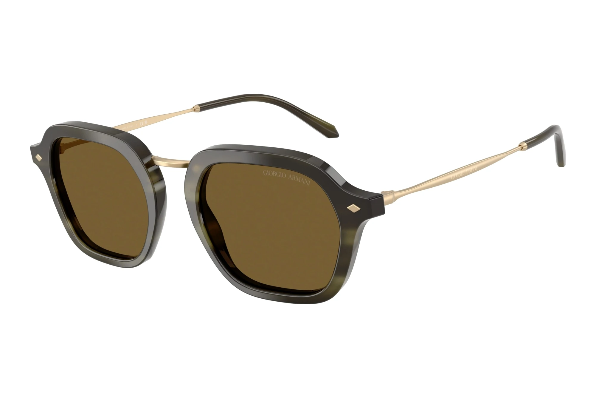 Giorgio Armani   AR6190 616873 Dark BrownStripped Green