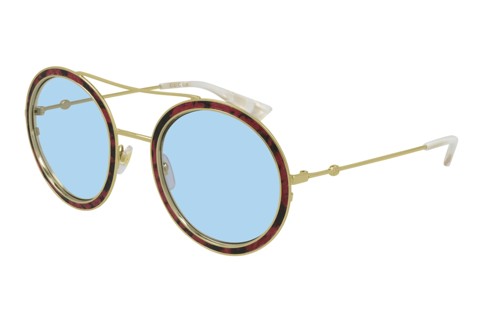 Gucci   GG0061S LEATHER 002 LIGHT BLUERED
