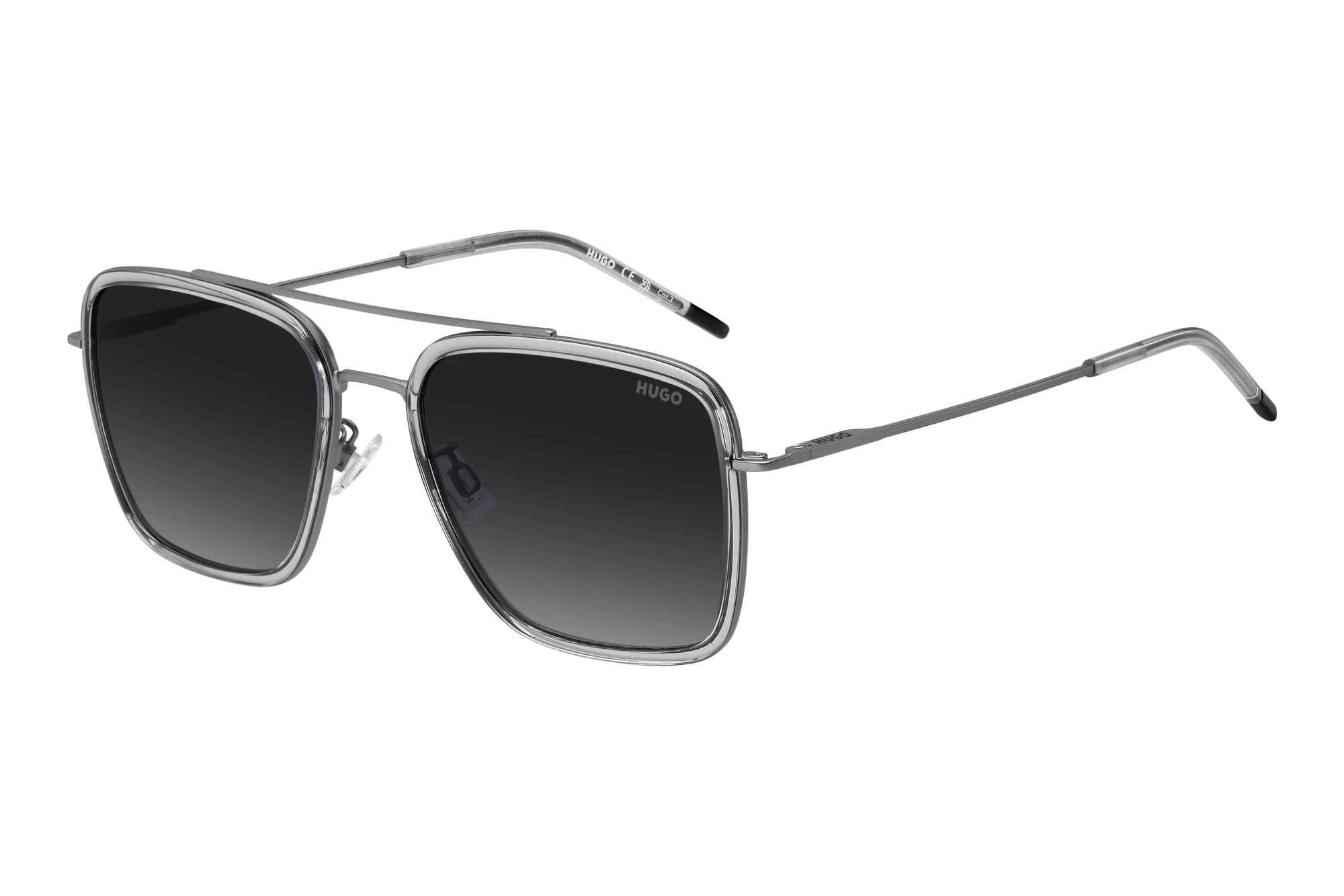 Hugo   HG 1404/G/S KAC/9O DARK GREY SHADEDSHADED GREY TEXTURE TRANSPARENT GRE
