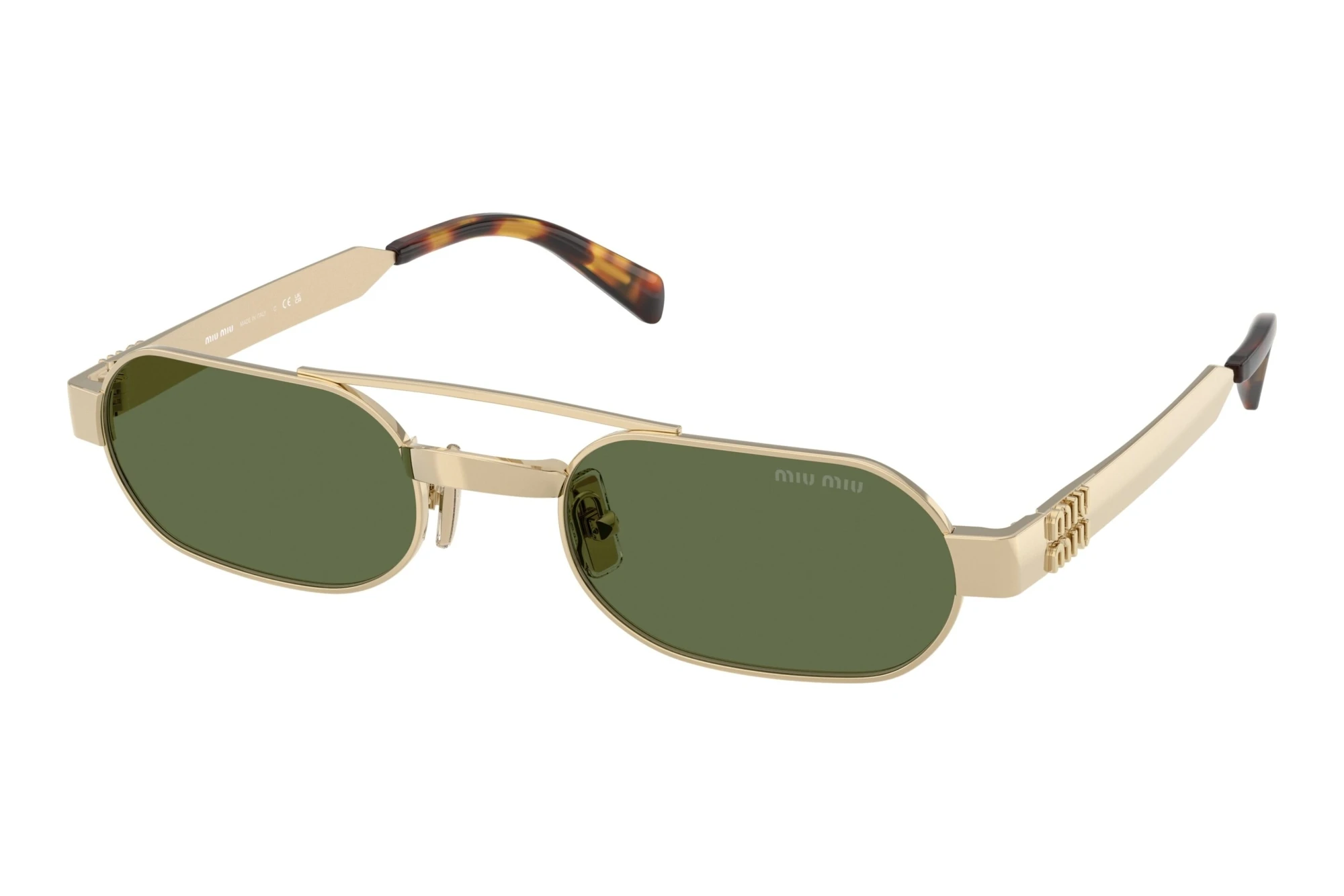 Miu Miu   MU B52S ZVN71A Dark GreenPale Gold