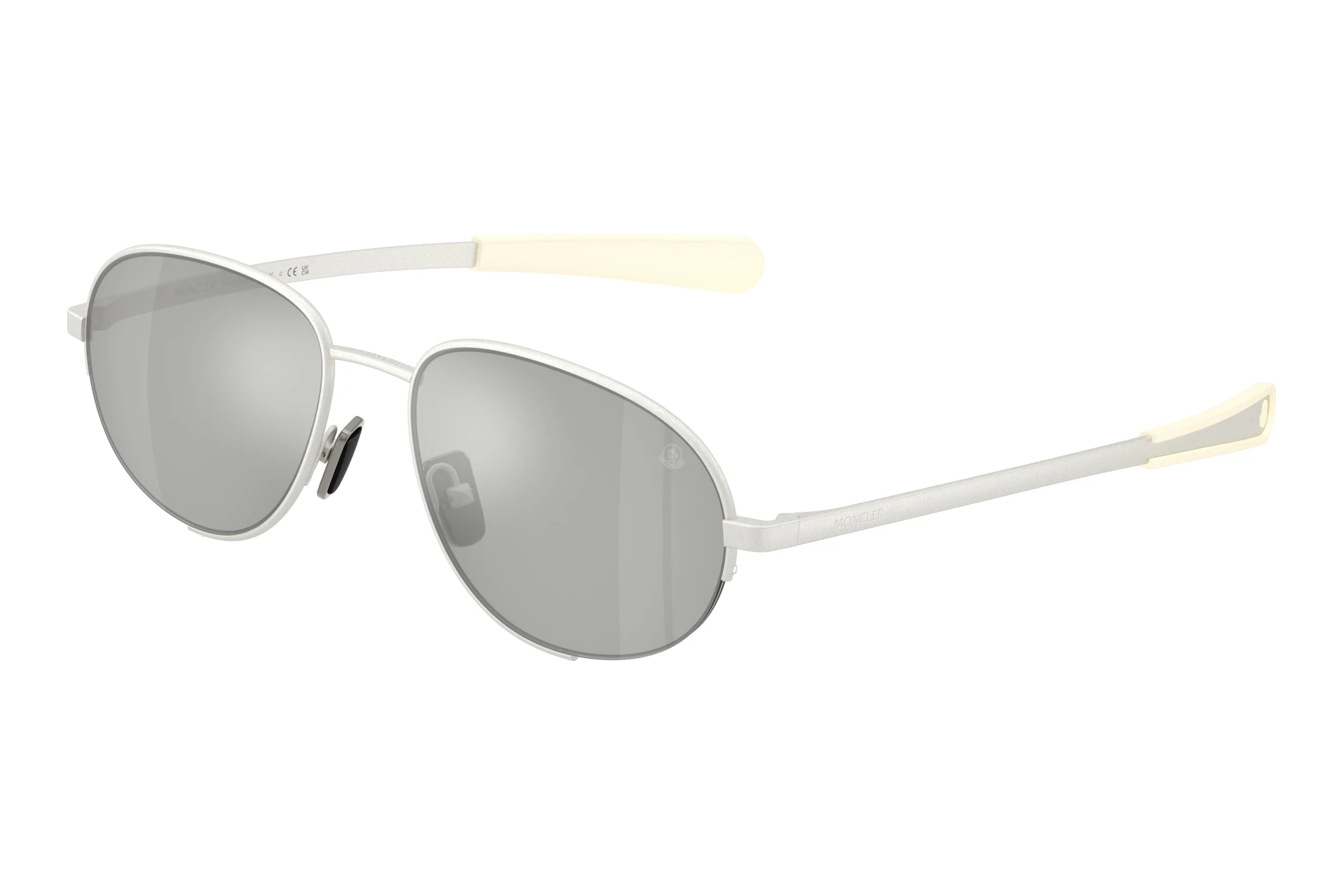 Moncler   ME4018 10047I Clear Mirror SilverMatte Silver