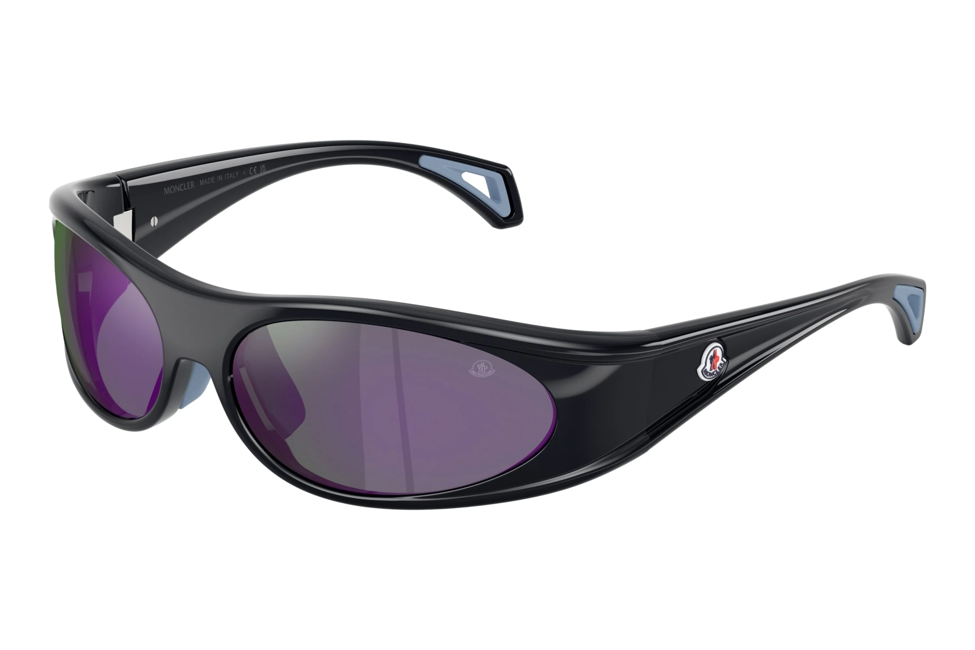 Moncler   ME8021 50494V Dark Grey Mirror VioletShiny Dark Blue