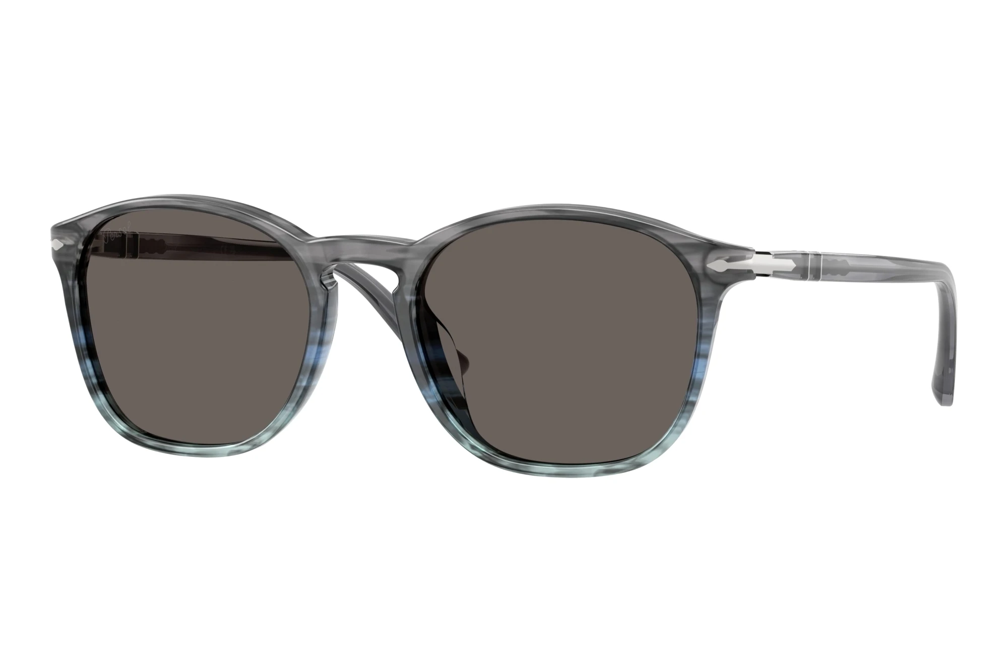 Persol   PO3007SX 1205B1 Dark GreyGradient Stripped Grey Blue